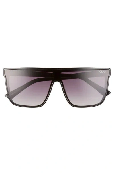 Quay Night Fall 52mm Gradient Flat Top Sunglasses In White