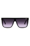 Quay Nightfall 135mm Shield Sunglasses In Black Purple Fade