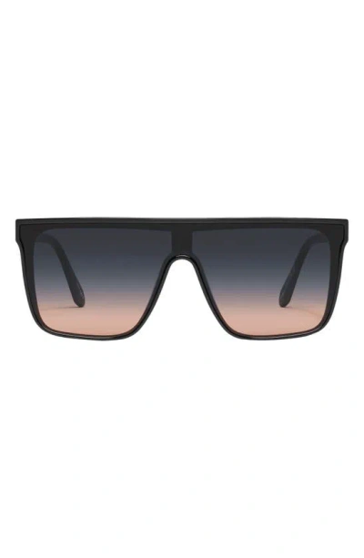 Quay Nightfall 49mm Gradient Shield Sunglasses In Black