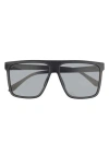 Quay Nightfall 58mm Shield Sunglasses In Black