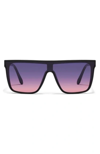 Quay Nightfall Medium 138mm Shield Sunglasses In Black