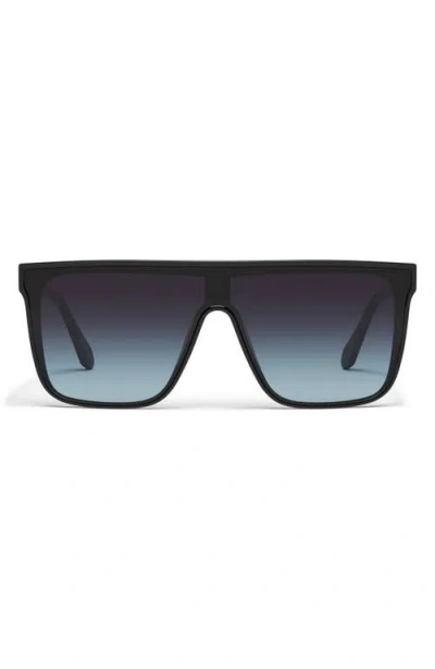 Quay Nightfall Medium 138mm Shield Sunglasses In Black