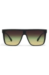 Quay Nightfall Medium 138mm Shield Sunglasses In Green