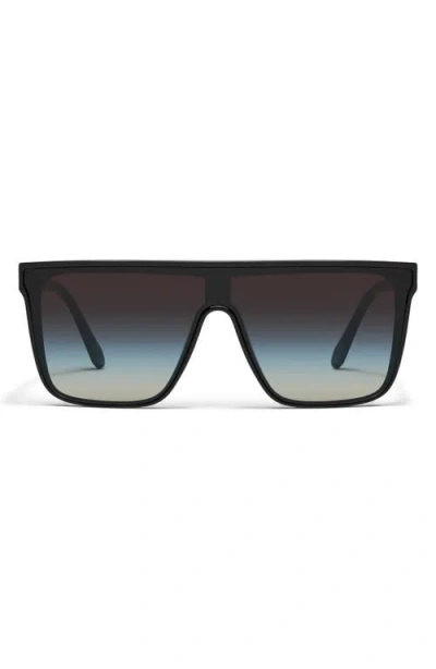 Quay Nightfall Oversize 138mm Gradient Shield Sunglasses In Multi