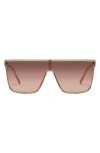 Quay Nightfall Remixed 138mm Shield Sunglasses In Doe/brown Fawn