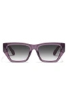 Quay Australia No Apologies 40mm Gradient Square Sunglasses In Amethyst
