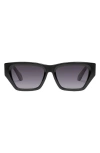 Quay No Apologies 40mm Gradient Square Sunglasses In Black / Smoke