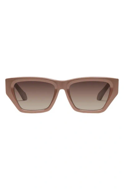 Quay No Apologies 40mm Gradient Square Sunglasses In Doe / Brown