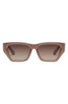 Quay No Apologies 40mm Gradient Square Sunglasses In Doe / Brown