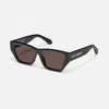 Quay Australia No Apologies 40mm Gradient Square Sunglasses In Black,brown