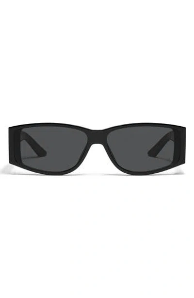 Quay Not My Fault 41mm Rectangular Sunglasses In Black