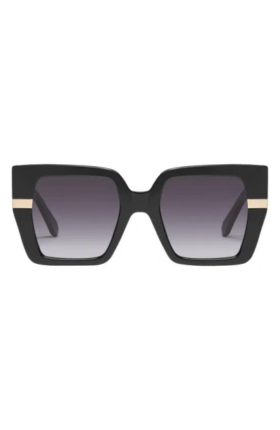 Quay Notorious 51mm Gradient Square Sunglasses In Black