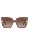 Quay Notorious 51mm Gradient Square Sunglasses In Doe / Brown