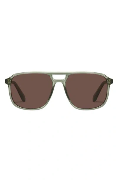 Quay On The Fly 57mm Aviator Sunglasses