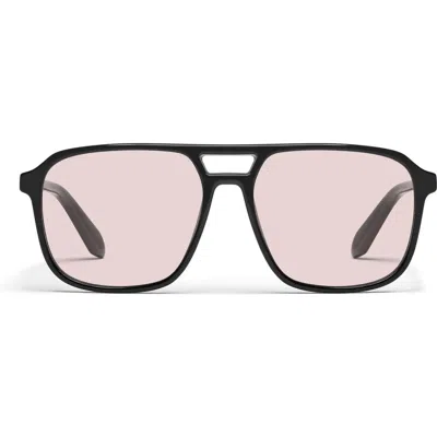 Quay On The Fly 57mm Aviator Sunglasses In Black