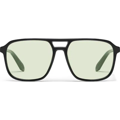 Quay On The Fly 57mm Aviator Sunglasses In Black