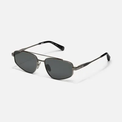 Quay Pit Stop In Brushed Silver,brown