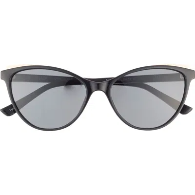 Quay Please Advise 43mm Cat Eye Sunglasses In Gray