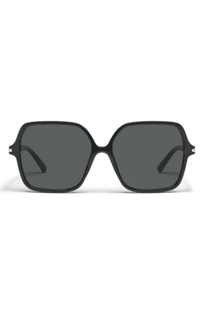 Quay Press Tour 60mm Gradient Square Sunglasses In Blue