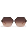 Quay Press Tour 60mm Gradient Square Sunglasses In Brown