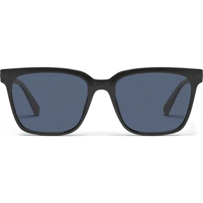Quay Recap 56mm Polarized Square Sunglasses In Blue