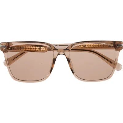 Quay Recap 56mm Small Square Sunglasses In Metallic