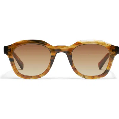 Quay Roll Film 47mm Small Square Sunglasses In Brown