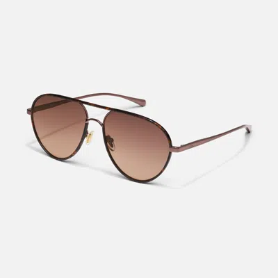 Quay Say Less 59mm Aviator Sunglasses In Neutral