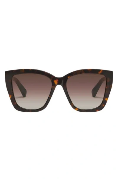 Quay See Ya 56mm Gradient Square Sunglasses In Brown