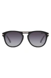 Quay Slicked Back 55mm Polarized Aviator Sunglasses