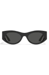 Quay So What 53mm Round Sunglasses In Black
