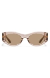 Quay So What 53mm Round Sunglasses In Doe/tan