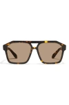 Quay Soundcheck 48mm Gradient Aviator Sunglasses In Tort Yellow/tan