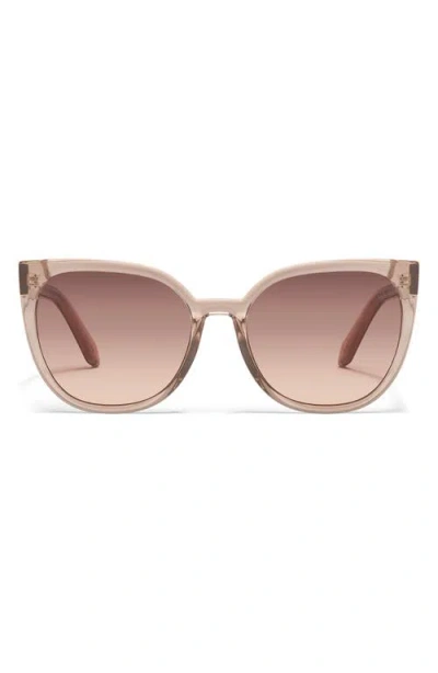 Quay Staycation 50mm Small Cat Eye Sunglasses In Doe/brown Fawn