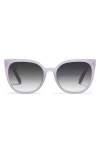 Quay Staycation 50mm Small Cat Eye Sunglasses In Muscar/smoke