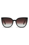 Quay Staycation 57mm Gradient Cat Eye Sunglasses