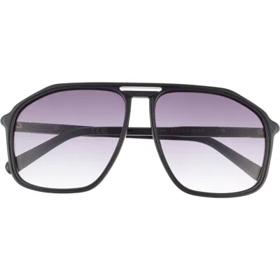 Quay Studio Sesh 60mm Gradient Aviator Sunglasses