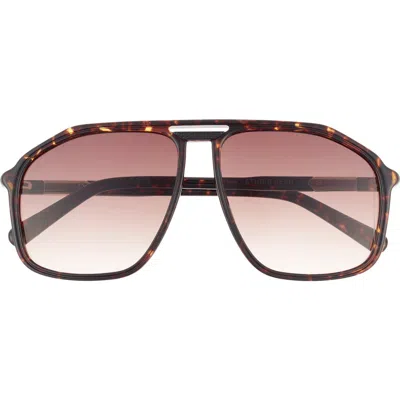 Quay Studio Sesh 60mm Gradient Aviator Sunglasses