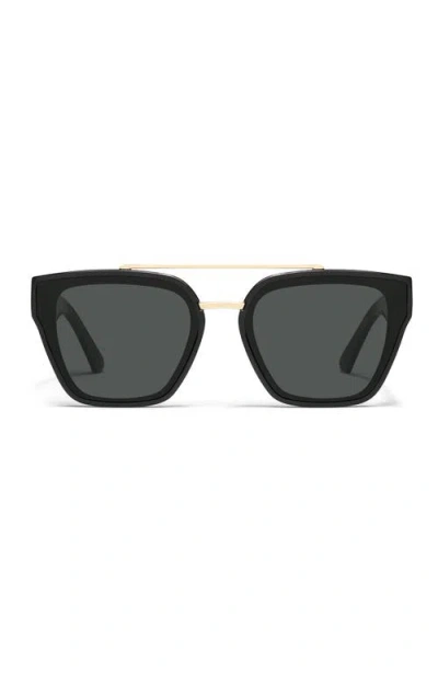 Quay Sweet Talker 65mm Square Sunglasses In Black/smoke