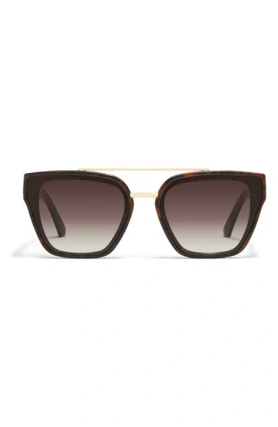 Quay Sweet Talker 65mm Square Sunglasses In Neutral Tort/brown