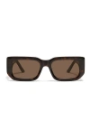 Quay Tell Me More 54mm Square Sunglasses In Neutral Tort/brown