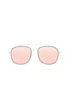 QUAY TO BE SEEN SUNGLASSES IN GOLD/PINK