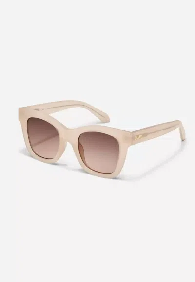 QUAY UNISEX AFTER HOURS SUNGLASSES IN BONE/BROWN FAWN