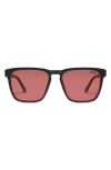 Quay Unplugged 45mm Polarized Square Sunglasses In Pink