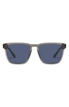 Quay Unplugged 45mm Polarized Square Sunglasses In Blue