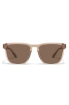 Quay Unplugged 56mm Polarized Square Sunglasses In Neutral