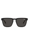 Quay Unplugged 56mm Polarized Square Sunglasses