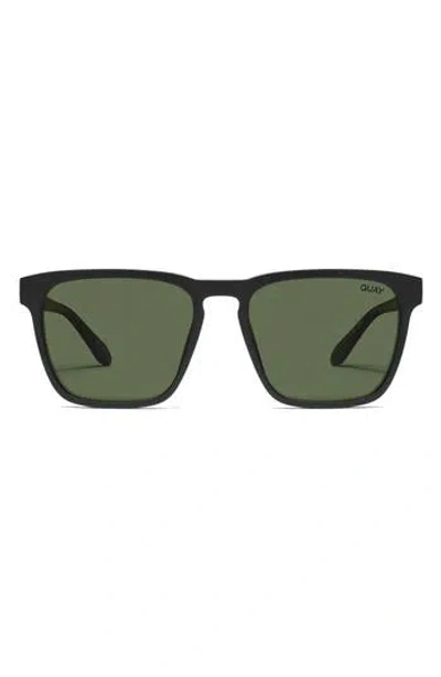 Quay Unplugged 56mm Polarized Square Sunglasses In Transparent