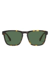 Quay Unplugged 56mm Polarized Square Sunglasses In Brown