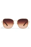 Quay Uptown 58mm Gradient Round Sunglasses In Gold